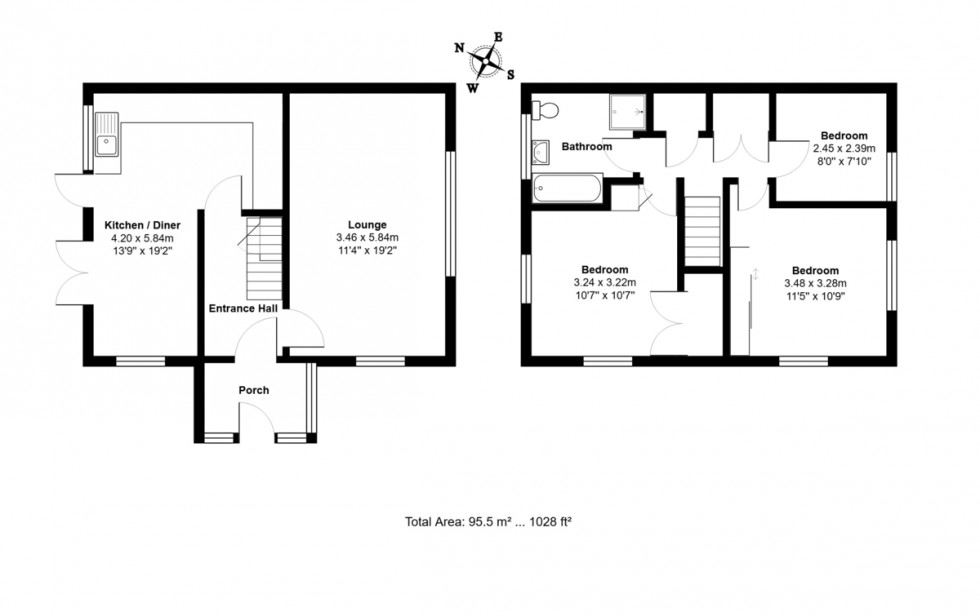 Floorplan for Washbrook, Ipswich, Suffolk