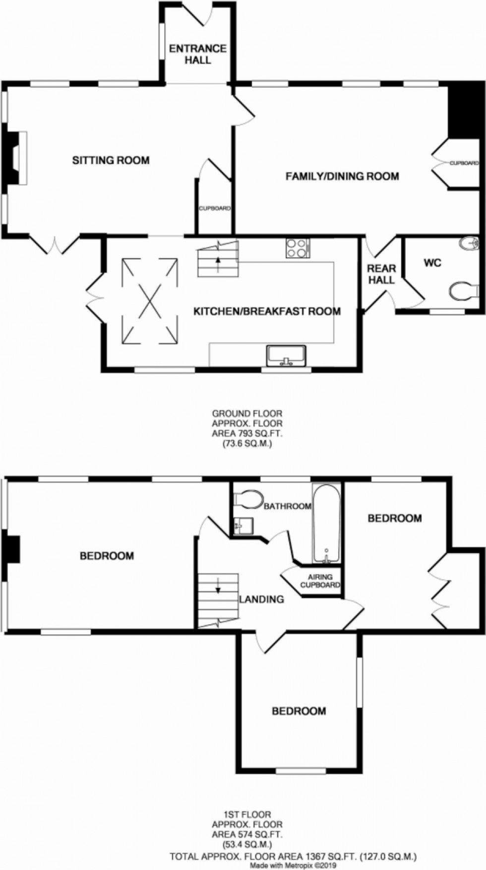 Floorplan for Cavendish, Sudbury, Suffolk