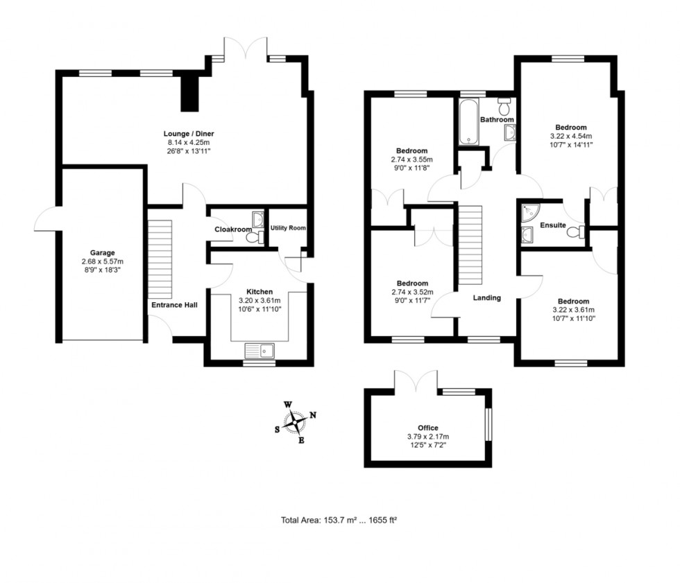 Floorplan for Coddenham, Ipswich, Suffolk